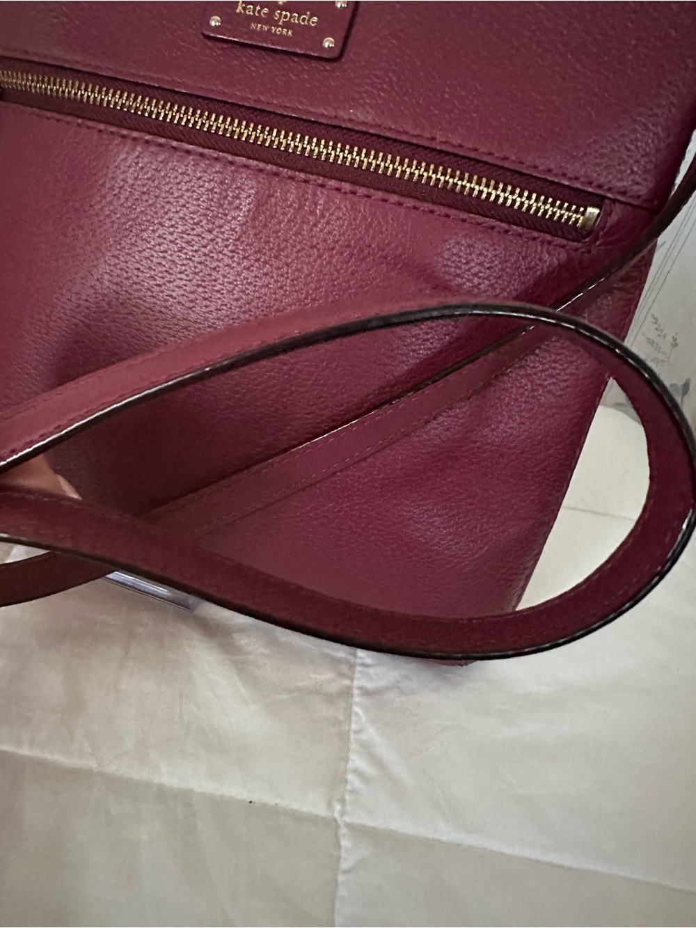 Kate Spade Raspberry Leather Crossbody - Picture 4 of 12